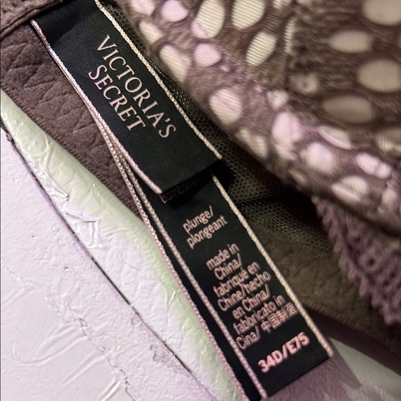 Victoria's Secret Brown Lace Overlay Bra 34D - Picture 10 of 11